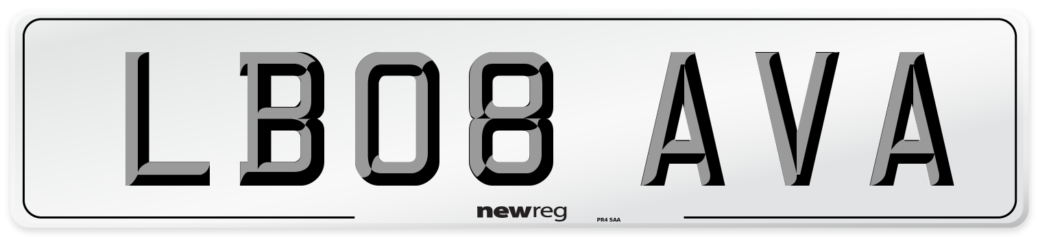 LB08 AVA Number Plate from New Reg